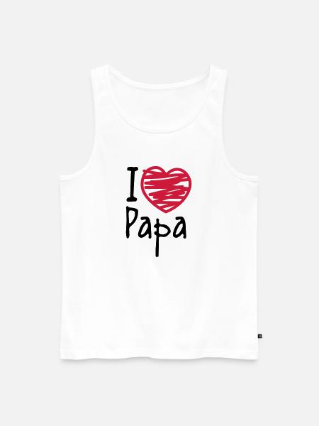 papa - Men's Premium Organic Tank Top - white