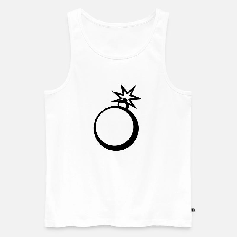 clipart bombe zuender - Männer Premium Bio Tank Top - Weiß