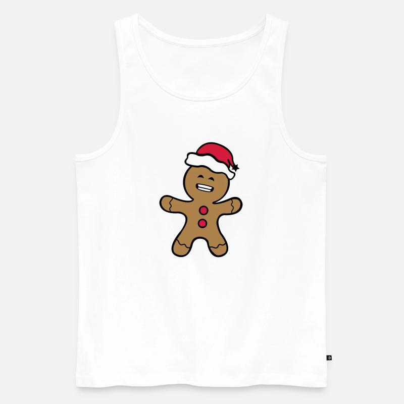 lebkuchenmann_02 - Männer Premium Bio Tank Top - Weiß