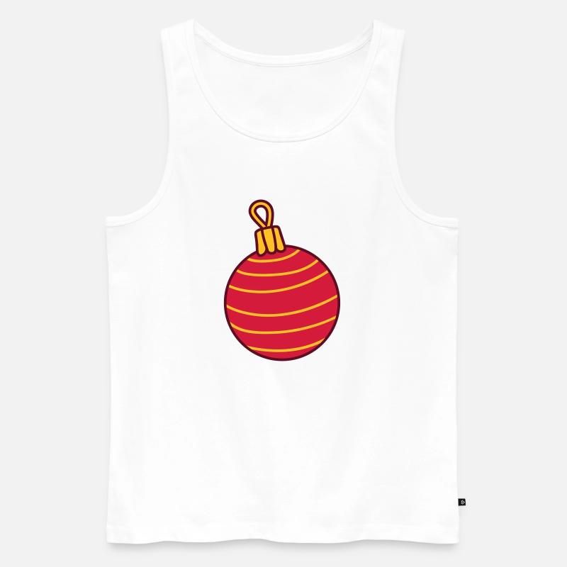 Schoene Christbaumkugel Design - Männer Premium Bio Tank Top - Weiß