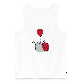 Cute balloon snail - Men's Premium Organic Tank Top - white - Front - AI Model Male 178 light (178cm)