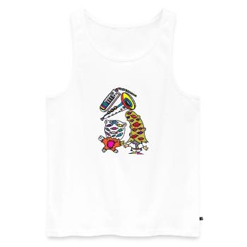 Musical - Männer Premium Bio Tank Top - Weiß - Vorne - AI Model Male 178 light (178cm)
