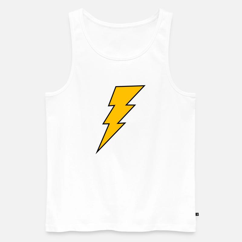 Blitz - Männer Premium Bio Tank Top - Weiß