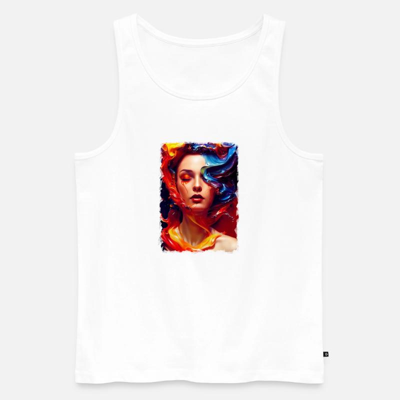 Verschmelzung - Männer Premium Bio Tank Top - Weiß