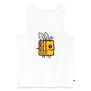 bee citation différente - Débardeur bio Premium Homme - blanc - Devant - Michal (187cm)