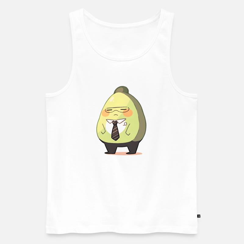 Office Avocado - Männer Premium Bio Tank Top - Weiß