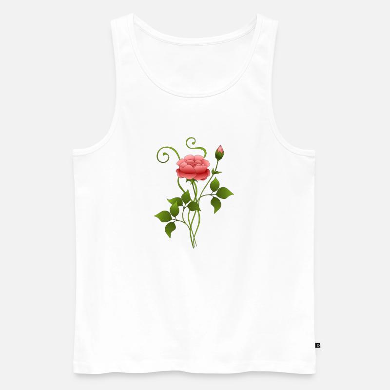 Fleur - Débardeur bio Premium Homme - blanc