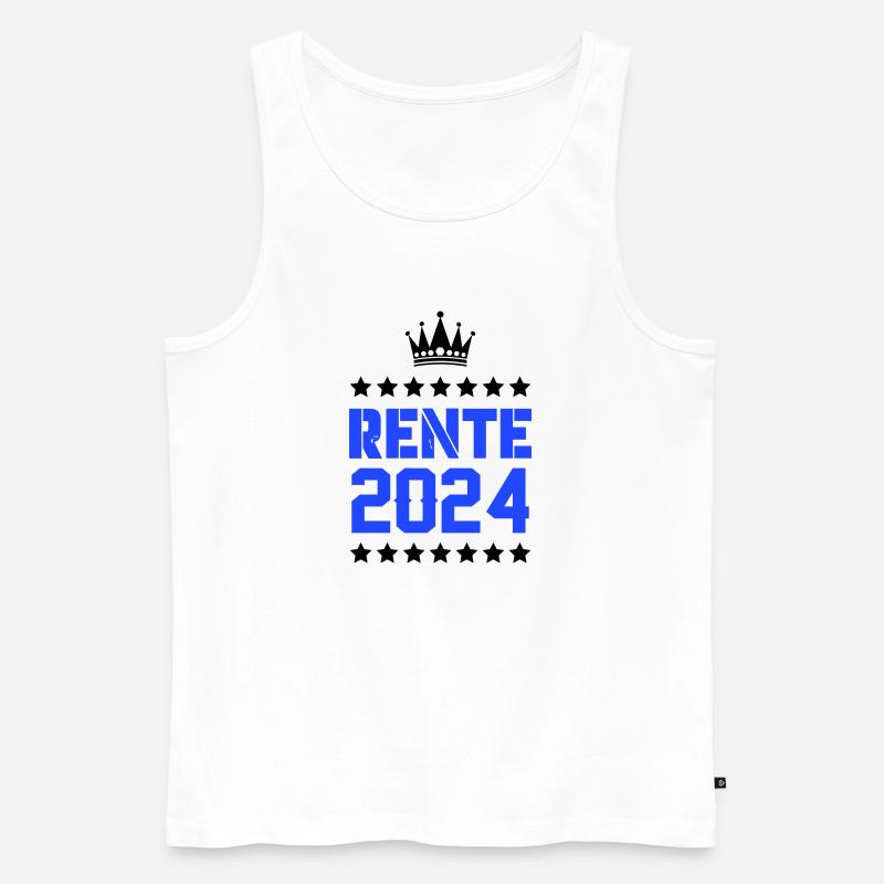 rente 2024 - Männer Premium Bio Tank Top - Weiß