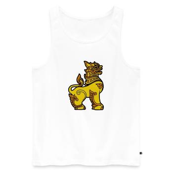 Chinthe Myanmar Myanmar - Men's Premium Organic Tank Top - white - Front - AI Model Male 178 light (178cm)