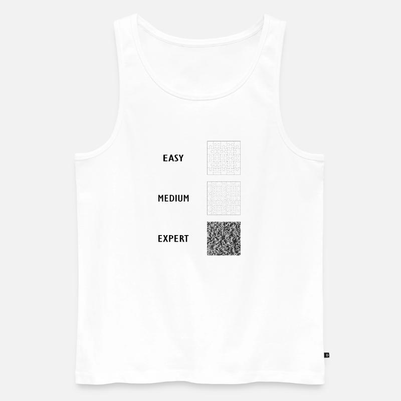 PUZZLE FUN! - Griller eng - Männer Premium Bio Tank Top - Weiß