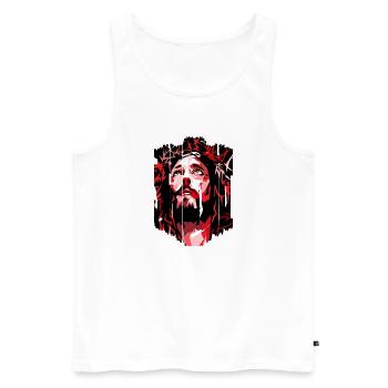 jesus bibel christliche religion christliches kreuz christlich - Männer Premium Bio Tank Top - Weiß - Vorne - Michal (187cm)