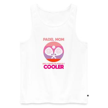 Padel Paddel Schläger Tennis Sport I Geschenk - Männer Premium Bio Tank Top - Weiß - Vorne - Michal (187cm)