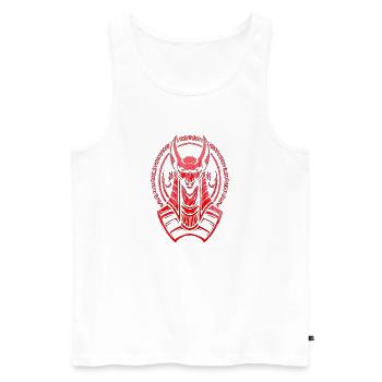 Ägypten-Hieroglyphe Nil-Flagge Pharao-Pyramide Kairo - Männer Premium Bio Tank Top - Weiß - Vorne - Michal (187cm)