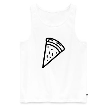 part de pizza - Débardeur bio Premium Homme - blanc - Devant - AI Model Male 178 light (178cm)