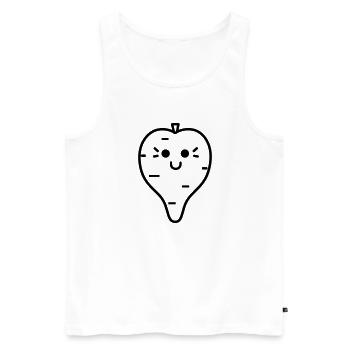 Carotte - Débardeur bio Premium Homme - blanc - Devant - AI Model Male 178 light (178cm)