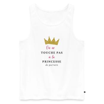 Princesse de parrain - Débardeur bio Premium Homme - blanc - Devant - Michal (187cm)