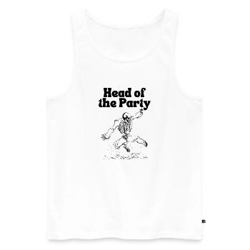 Head of the Party - Men's Premium Organic Tank Top - white - Front - Michal (187cm)