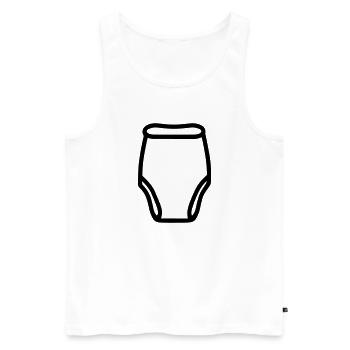 Layer - Men's Premium Organic Tank Top - white - Front - AI Model Male 178 light (178cm)