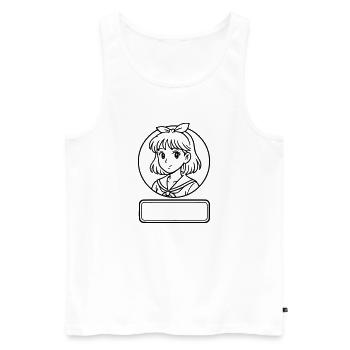 WOMEN'S MANGA - Men's Premium Organic Tank Top - white - Front - Michal (187cm)