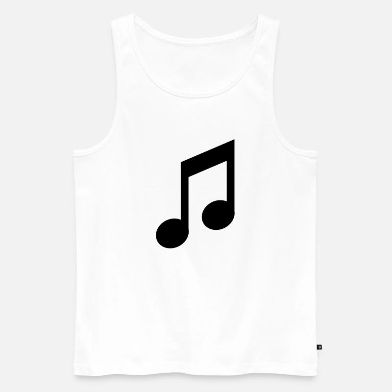 Note - Männer Premium Bio Tank Top - Weiß