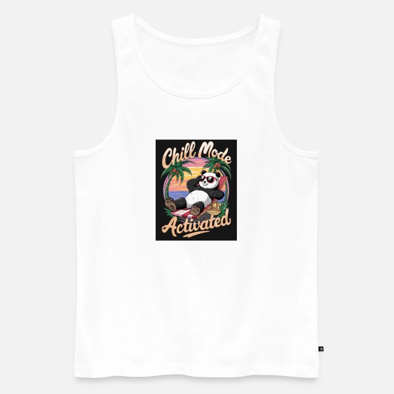 CHILL MODE ACTIVATED - Männer Premium Bio Tank Top - Weiß