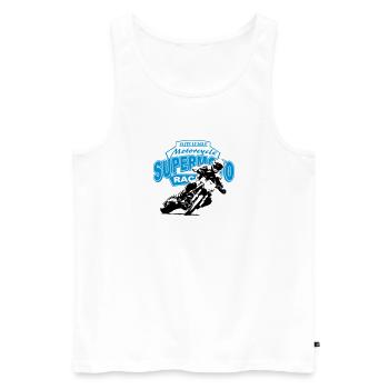Supermoto Racing - Supermotard - Débardeur bio Premium Homme - blanc - Devant - Michal (187cm)