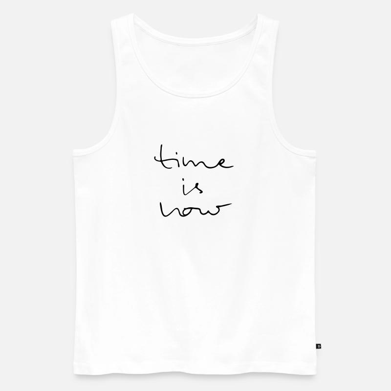 Time Is Now - Männer Premium Bio Tank Top - Weiß
