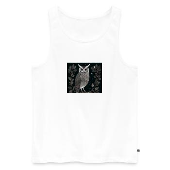 uhu uhu - Männer Premium Bio Tank Top - Weiß - Vorne - Michal (187cm)