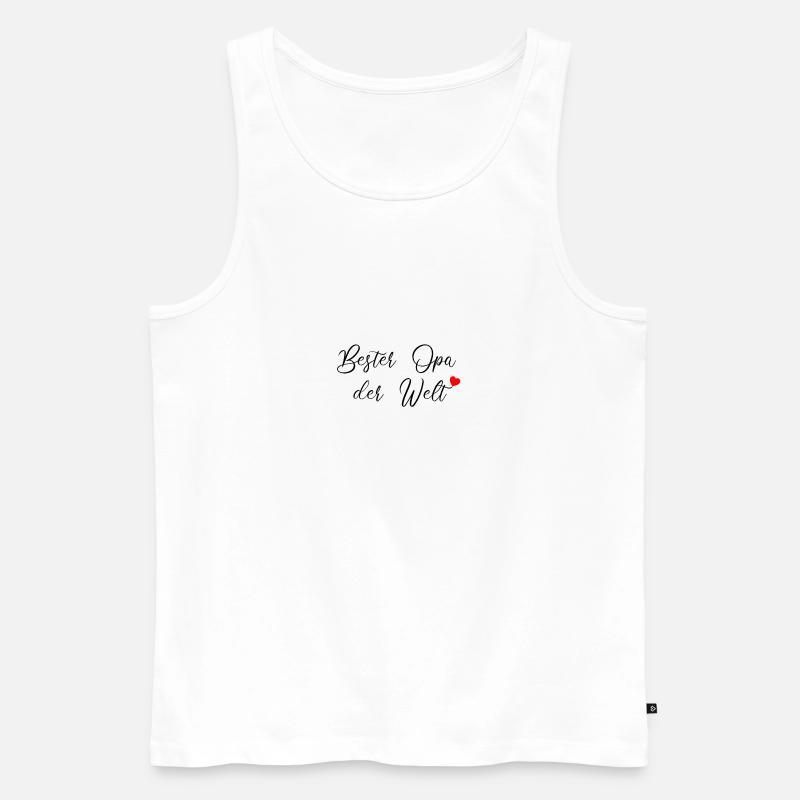 Bester Opa der Welt - Männer Premium Bio Tank Top - Weiß