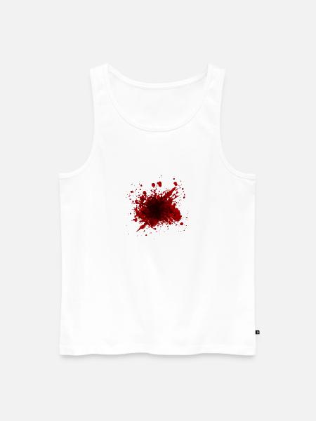 Schusswunde Blutfleck - Männer Premium Bio Tank Top - Weiß