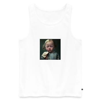 Crying baby - Männer Premium Bio Tank Top - Weiß - Vorne - AI Model Male 178 light (178cm)