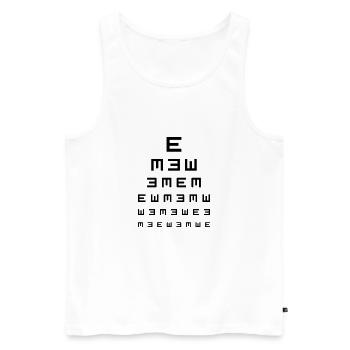 vision test - Men's Premium Organic Tank Top - white - Front - AI Model Male 178 light (178cm)