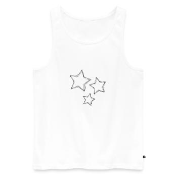 STERN. STERN. STERNE. FEST. JAHRESTAG. WEIHNACHTEN - Männer Premium Bio Tank Top - Weiß - Vorne - Michal (187cm)