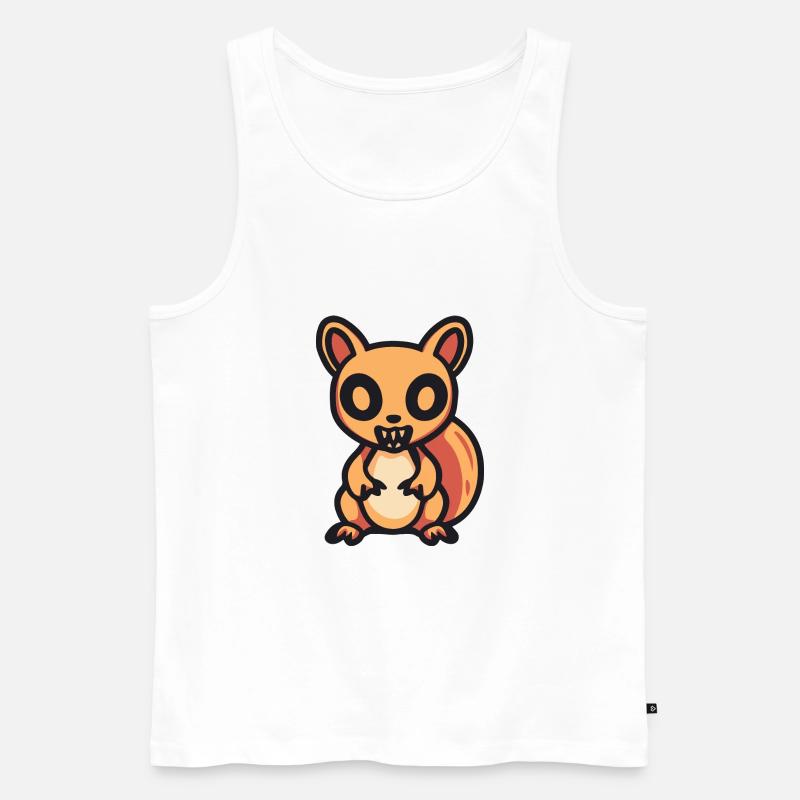 Eichhörnchen Halloween Comic Zombie - Männer Premium Bio Tank Top - Weiß