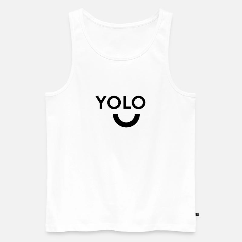 yolo - Männer Premium Bio Tank Top - Weiß