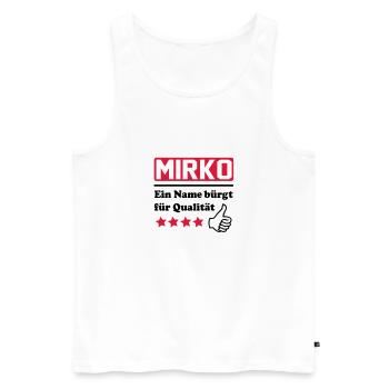 Mirko - Débardeur bio Premium Homme - blanc - Devant - Michal (187cm)