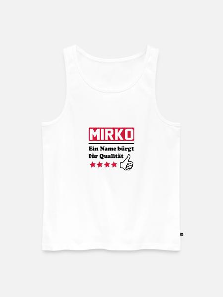 mirko - Männer Premium Bio Tank Top - Weiß