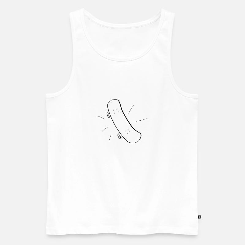 Skateboard Deck - Männer Premium Bio Tank Top - Weiß