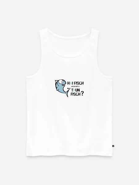 Haifisch Thunfisch - Männer Premium Bio Tank Top - Weiß