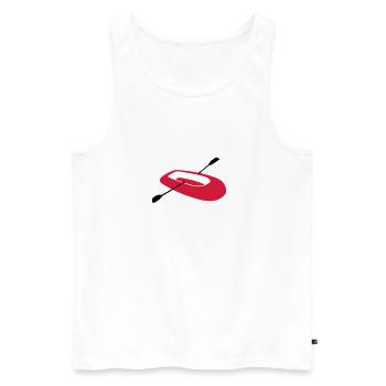 Rubber dinghy - V2 - Men's Premium Organic Tank Top - white - Front - AI Model Male 178 light (178cm)