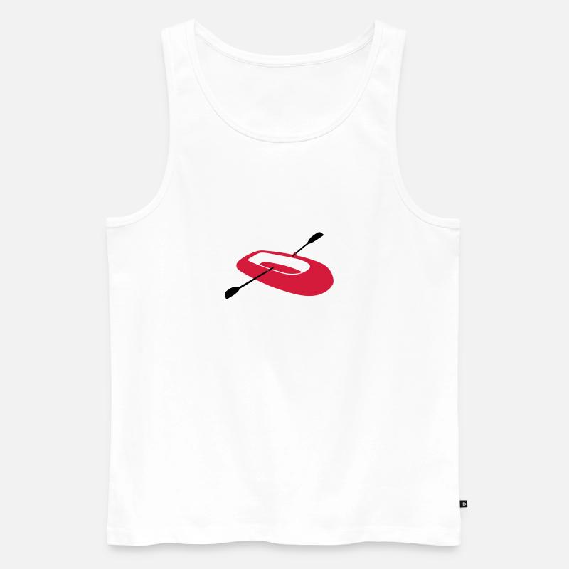 Schlauchboot - V2 - Männer Premium Bio Tank Top - Weiß