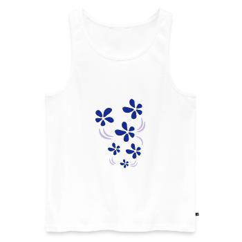 flowers- schönes Blumenmuster - Männer Premium Bio Tank Top - Weiß - Vorne - AI Model Male 178 light (178cm)
