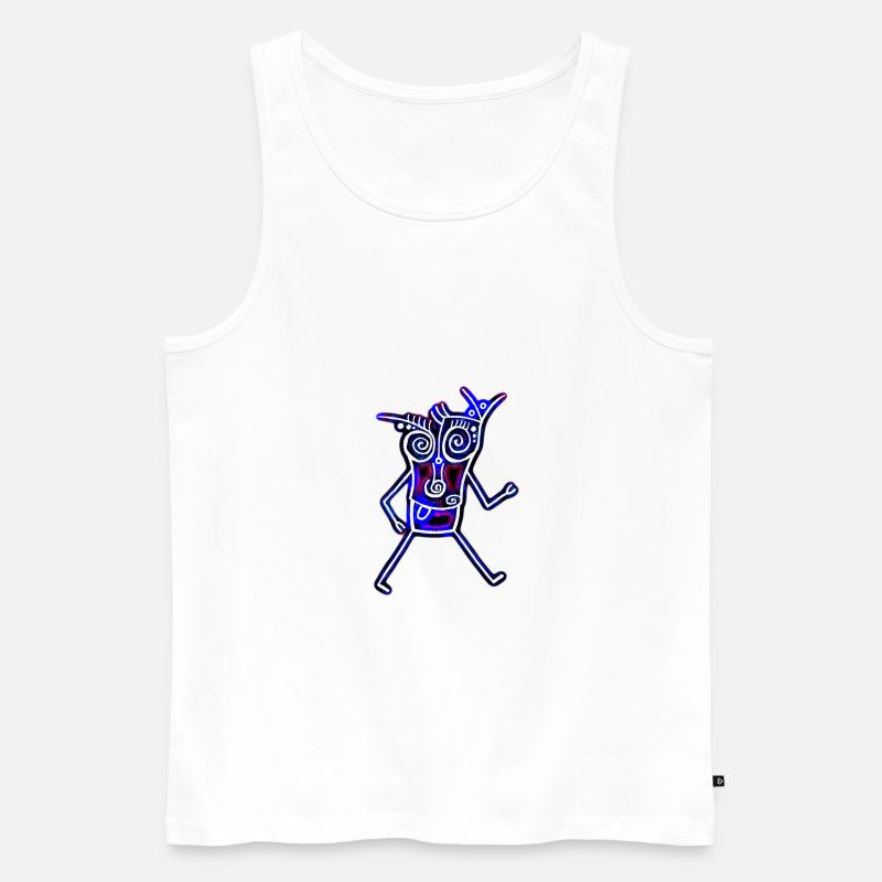 Der Wanderer - Männer Premium Bio Tank Top - Weiß