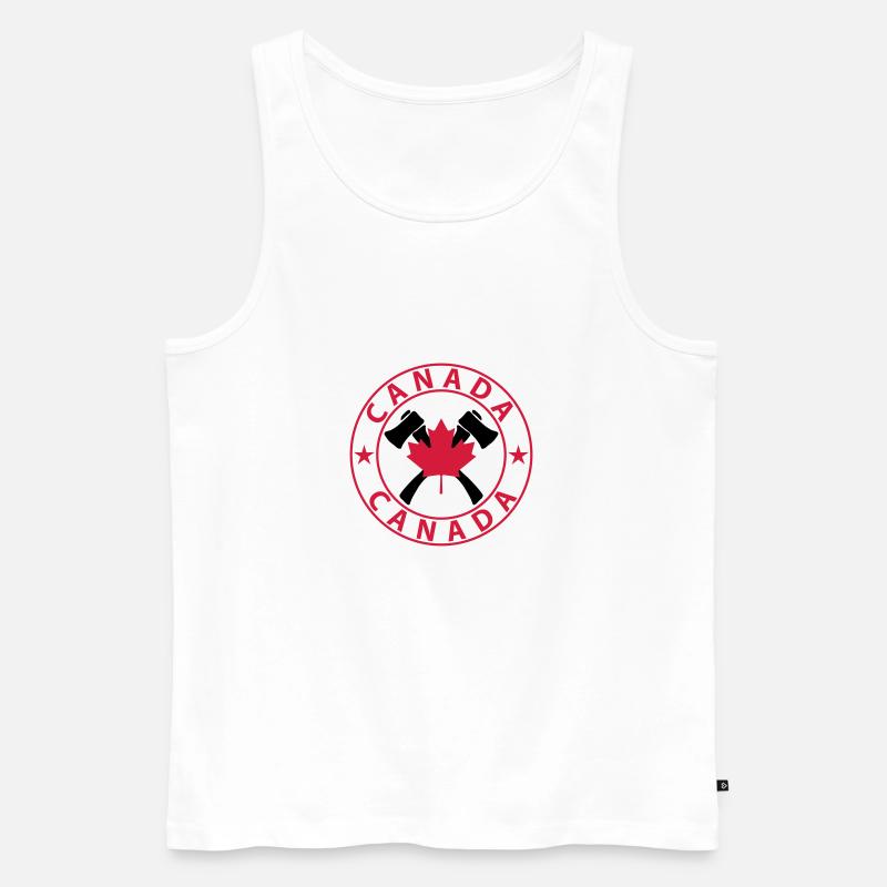 Canada lumbering - Männer Premium Bio Tank Top - Weiß