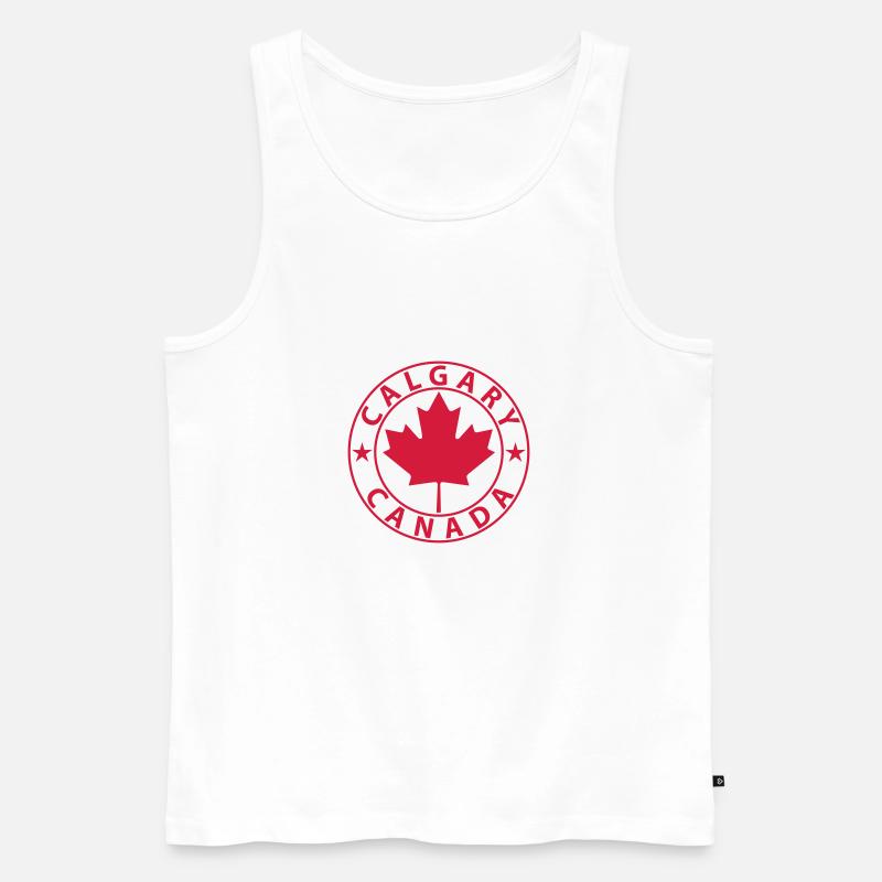 Calgary - Männer Premium Bio Tank Top - Weiß