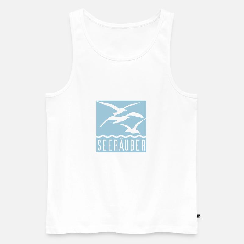 Seeräuber - Männer Premium Bio Tank Top - Weiß