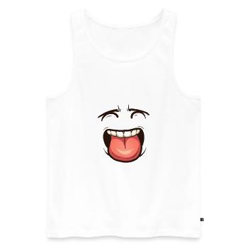 Smile - Männer Premium Bio Tank Top - Weiß - Vorne - AI Model Male 178 light (178cm)