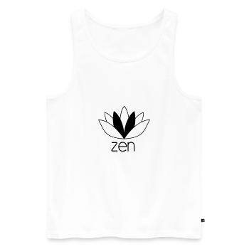 ZEN - Débardeur bio Premium Homme - blanc - Devant - AI Model Male 178 light (178cm)
