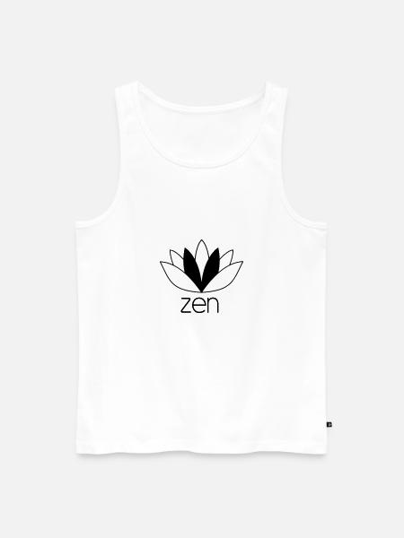 Zen - Men's Premium Organic Tank Top - white