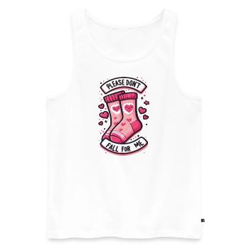 Please Don't Fall For Me Medical Nurse Valentines - Men's Premium Organic Tank Top - white - Front - Michal (187cm)